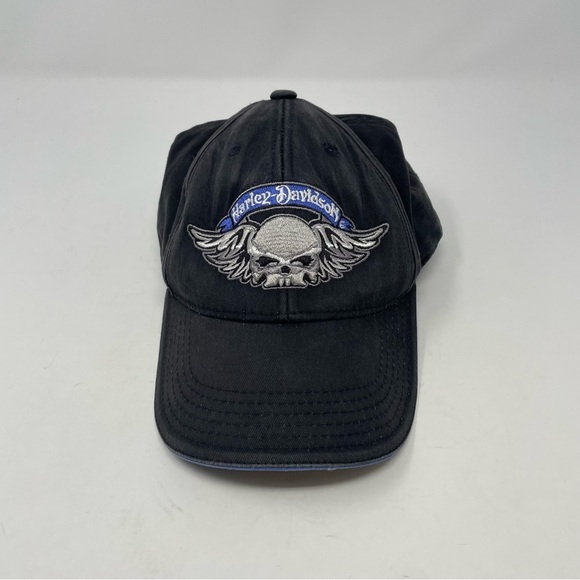 Harley-Davidson Idaho Black Cap with Skull Logo - Picture 1 of 10